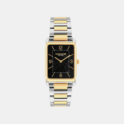 Unisex Quartz Black Dial Analog Stainless Steel Watch 14400050