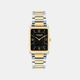 Unisex Quartz Black Dial Analog Stainless Steel Watch 14400050