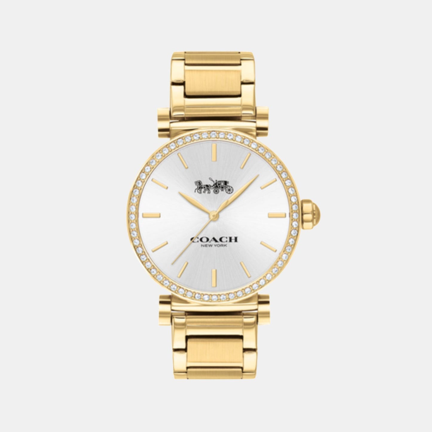 Madison Women Quartz Silver Dial Analog Stainless Steel Watch 14503578