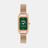 Cadie Women Quartz Green Dial Analog Mesh Watch 14504034