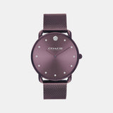 Elliot Women Quartz Purple Dial Analog Stainless Steel Watch 14504211