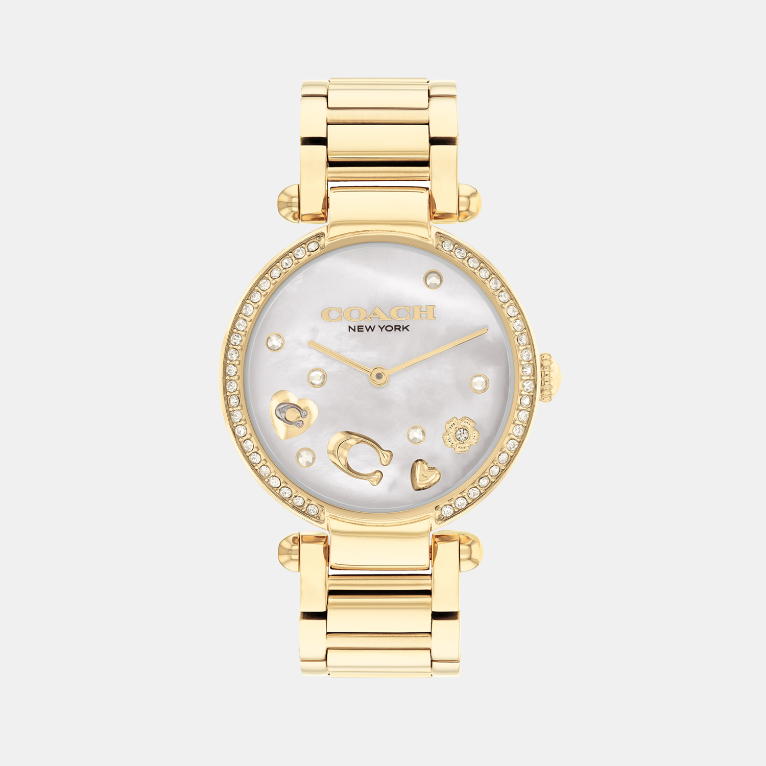 Cary Women Quartz Mother Of Pearl Dial Analog Stainless Steel Watch 14504265