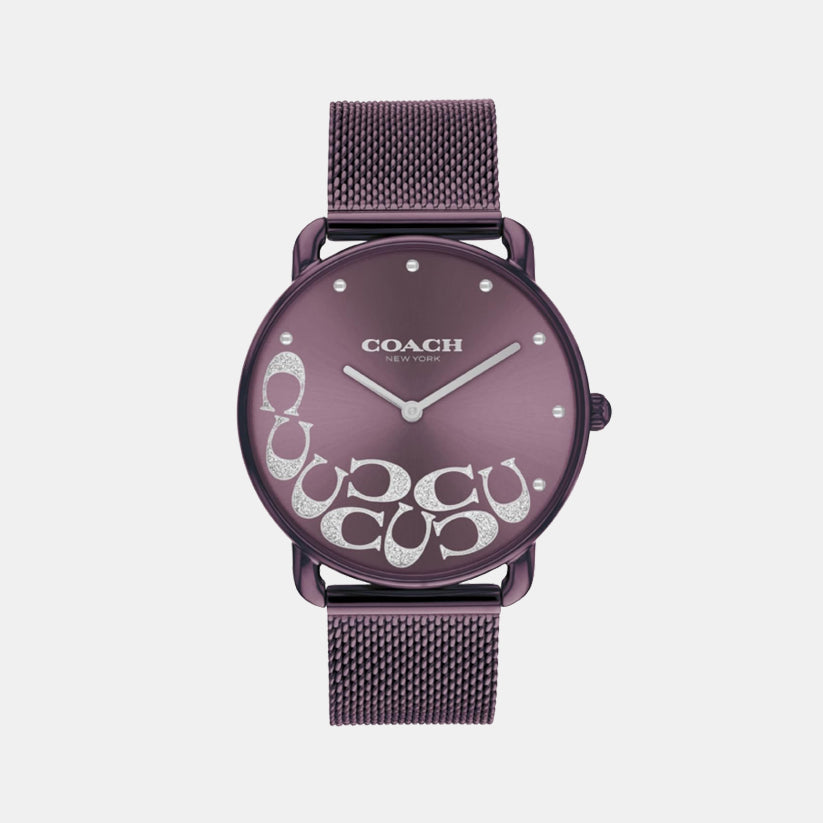 Elliot Women Quartz Purple Dial Analog Mesh Watch 14504339