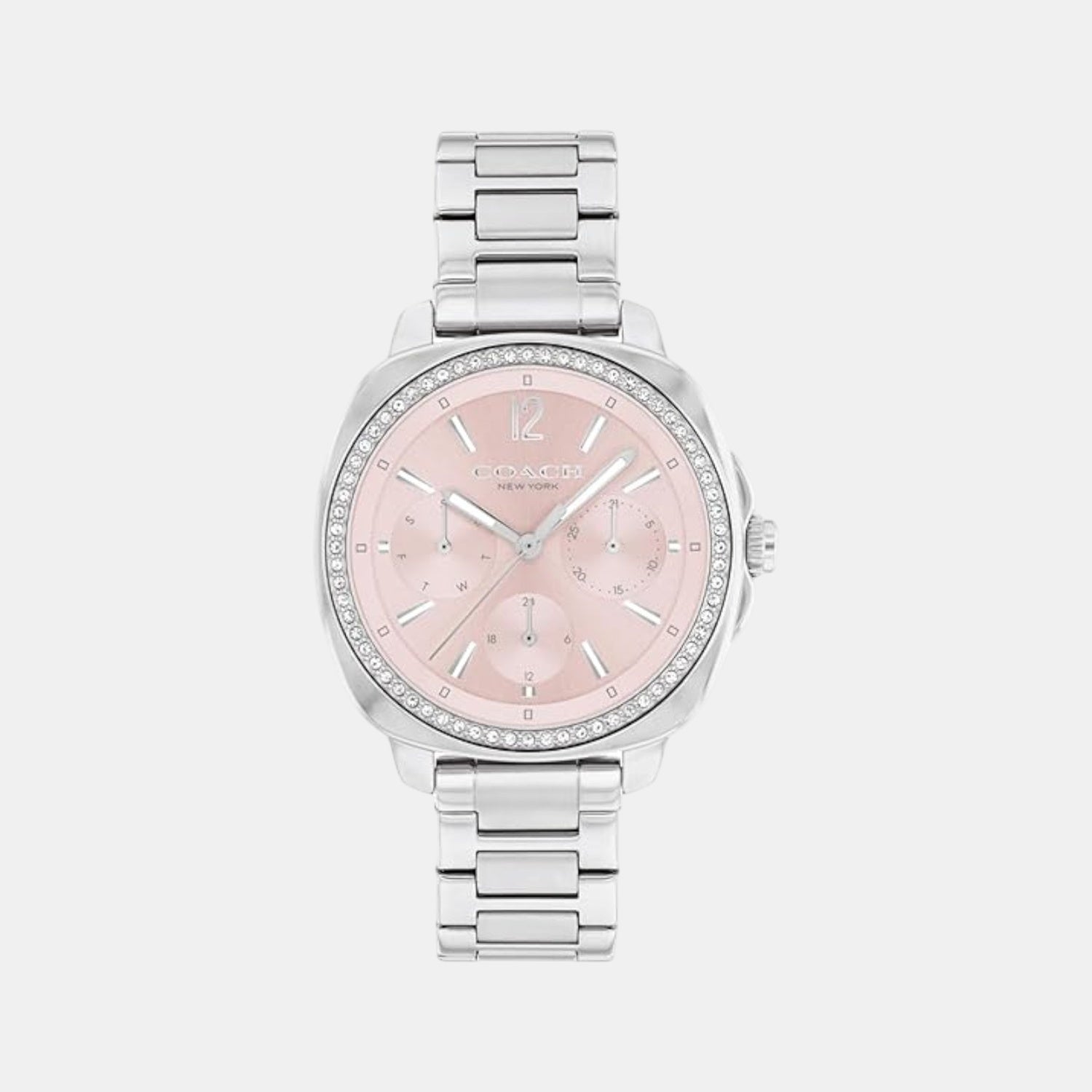 Kitt Women Quartz Pink Dial Multi-Function Stainless Steel Watch 14504392