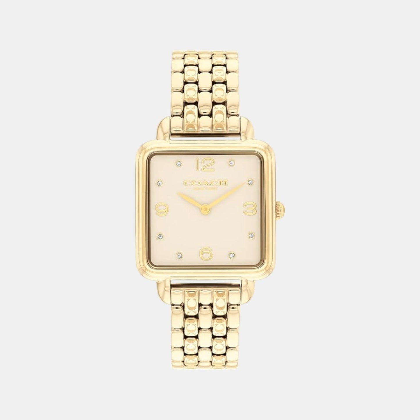 Cass Women Quartz Champagne Dial Analog Stainless Steel Watch 14504495