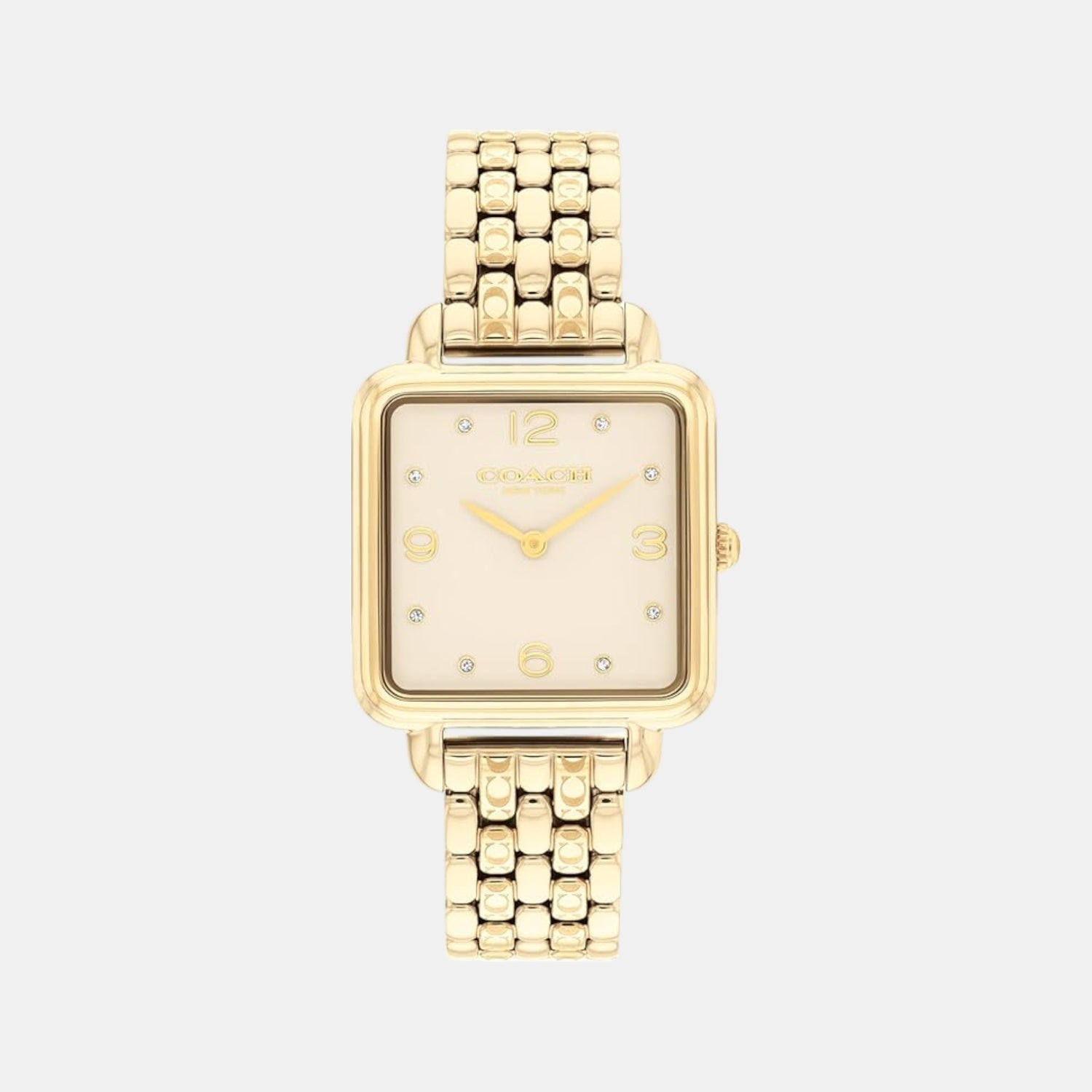 Cass Women Quartz Champagne Dial Analog Stainless Steel Watch 14504495