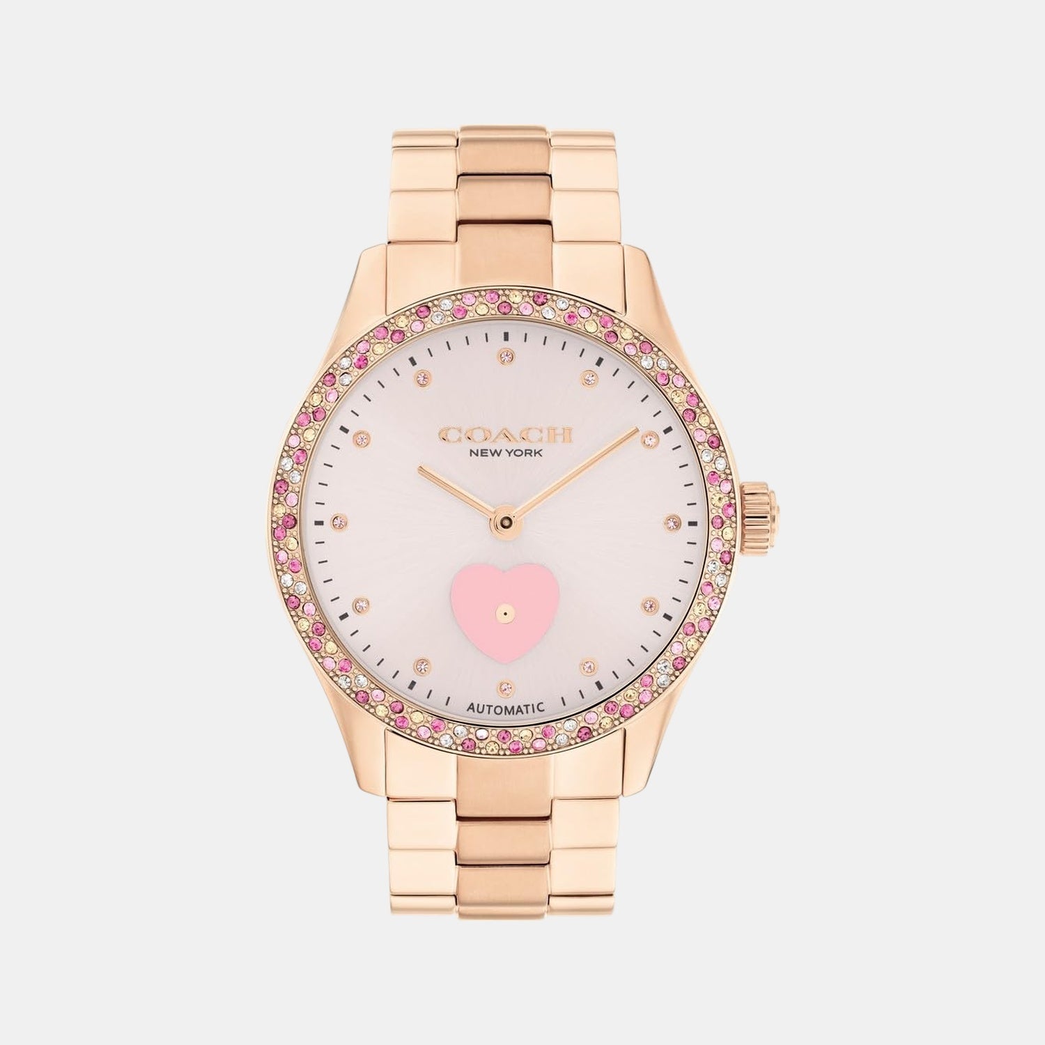 Brooks Women Automatic Pink Dial Analog Stainless Steel Watch 14504523