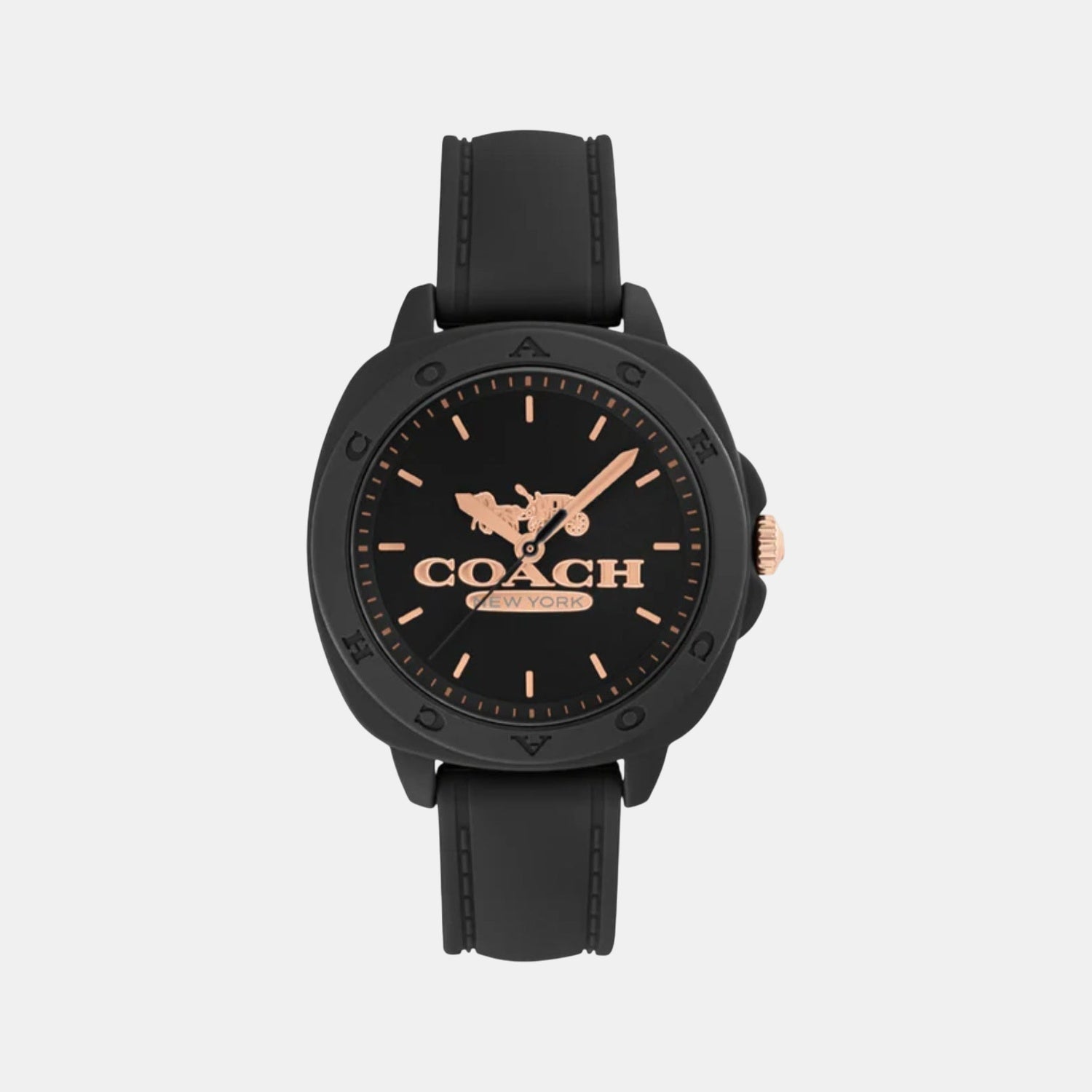 Kitt Women Quartz Black Dial Analog Silicone Watch 14504539