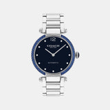 Cary Women Automatic Blue Dial Analog Stainless Steel Watch 14504578