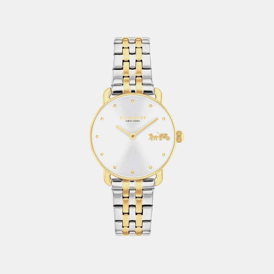 Women Quartz Silver Dial Analog Stainless Steel Watch 14504618