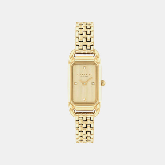 Cadie Women Quartz Gold Dial Analog Stainless Steel Watch 14504629