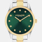 Brooks Women Quartz Green Dial Analog Stainless Steel Watch 14504642