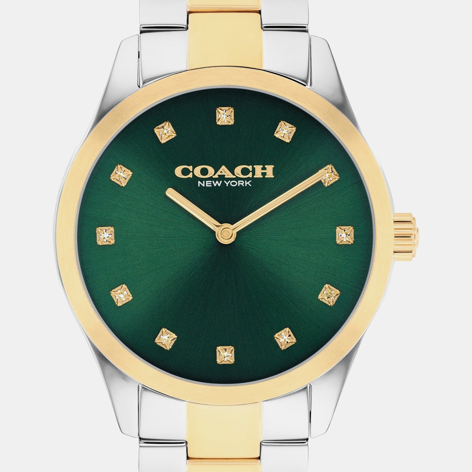 Brooks Women Quartz Green Dial Analog Stainless Steel Watch 14504642