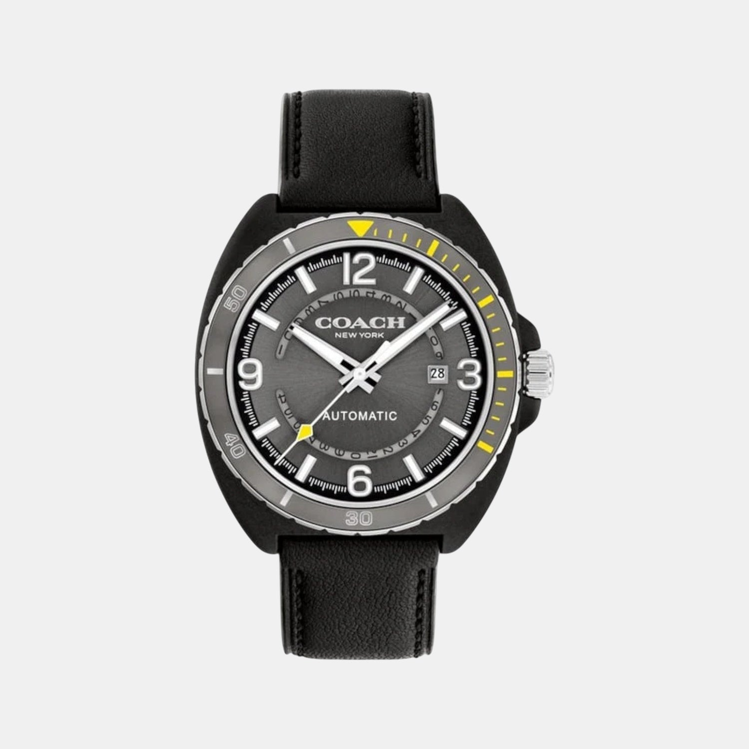 Charter Men Automatic Grey Dial Analog Leather Watch 14602735