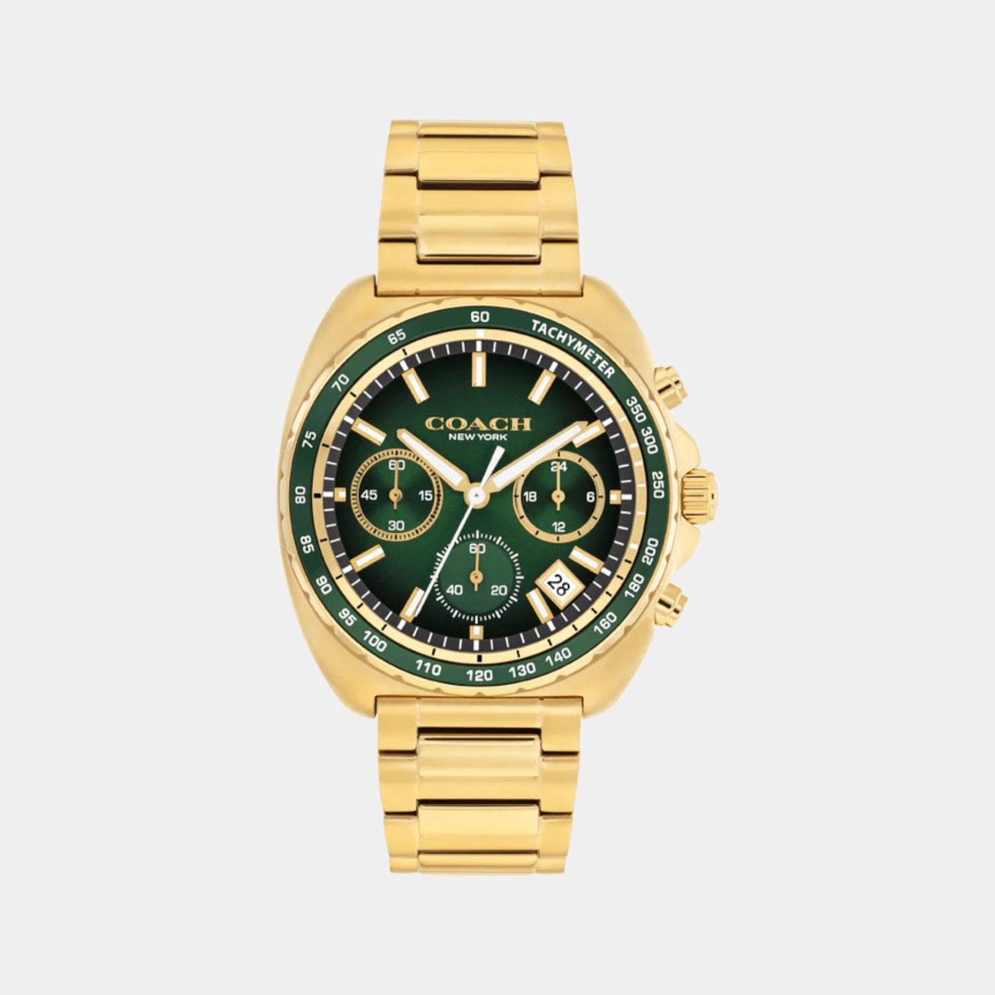 Charter Men Quartz Green Dial Chronograph Stainless Steel Watch 14602738