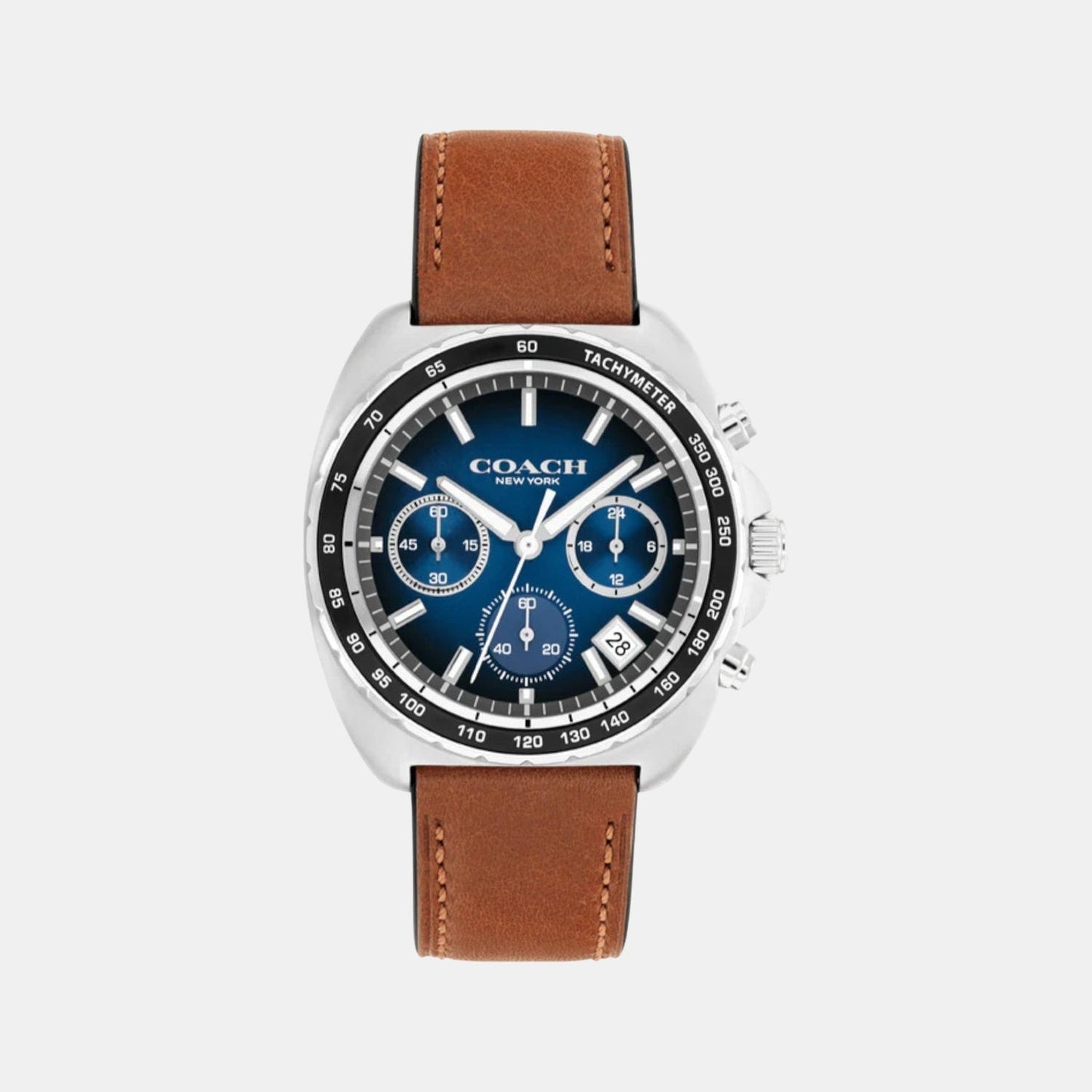 Charter Men Quartz Blue Dial Chronograph Leather Watch 14602741