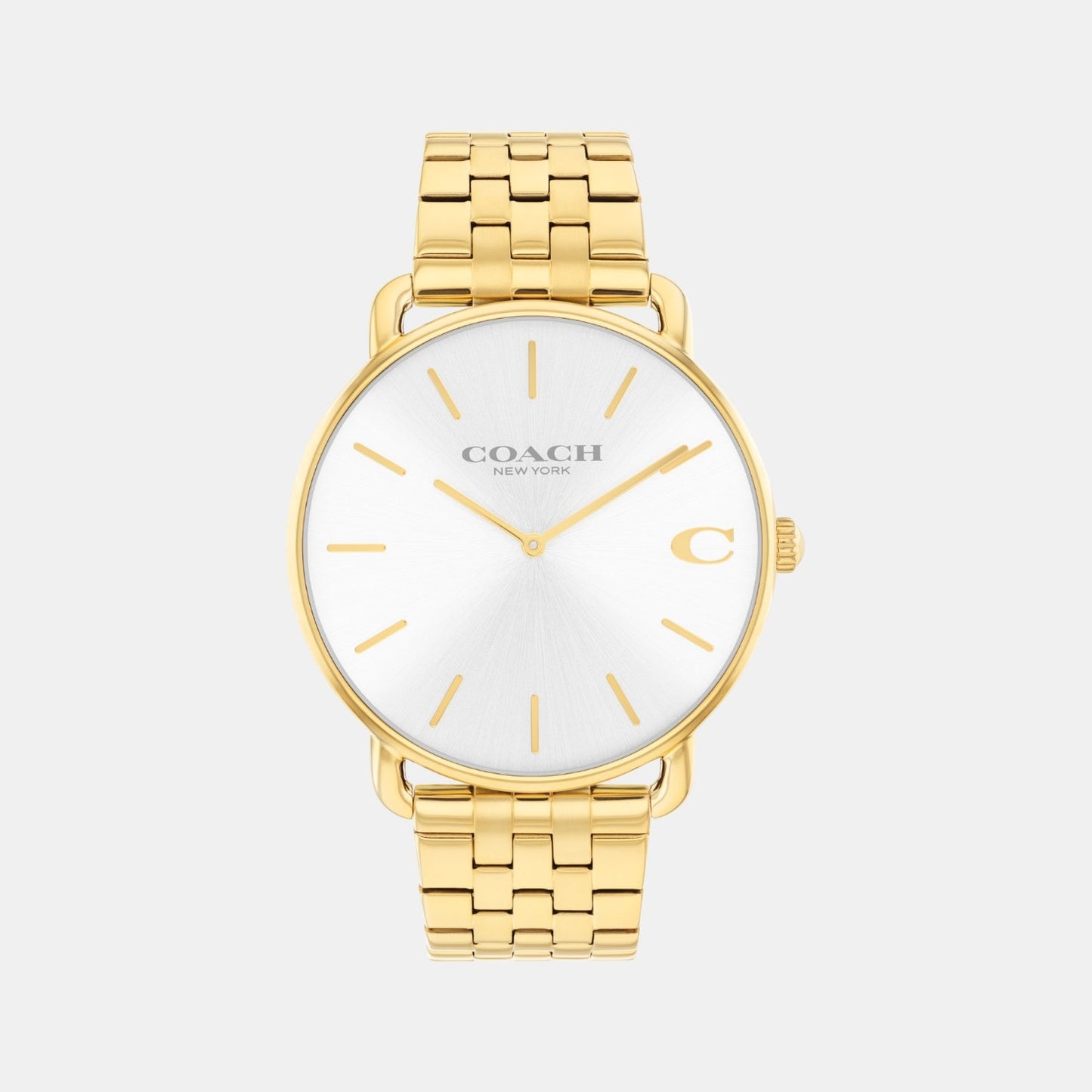 Elliot Men Quartz White Dial Analog Stainless Steel Watch 14602747