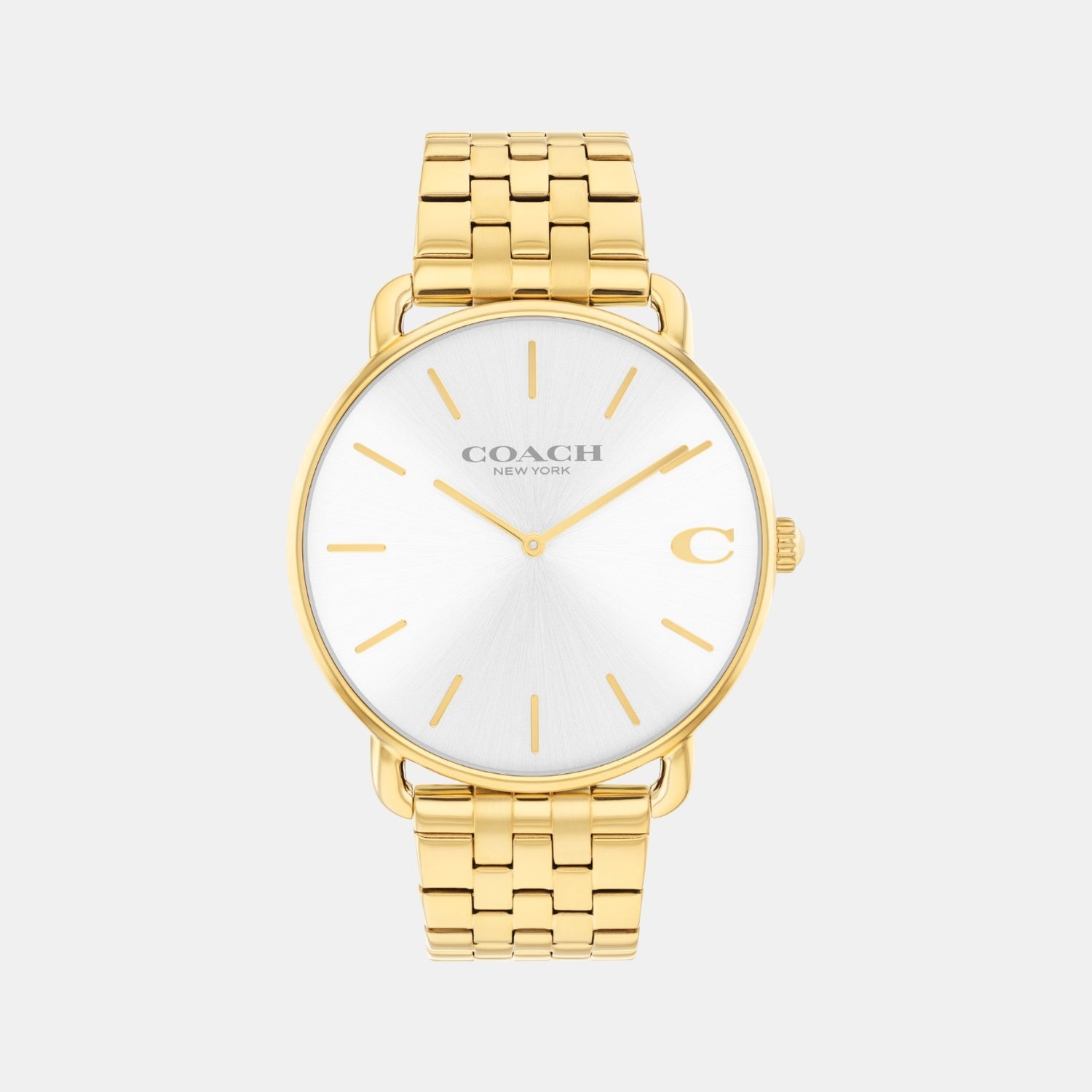 Elliot Men Quartz White Dial Analog Stainless Steel Watch 14602747