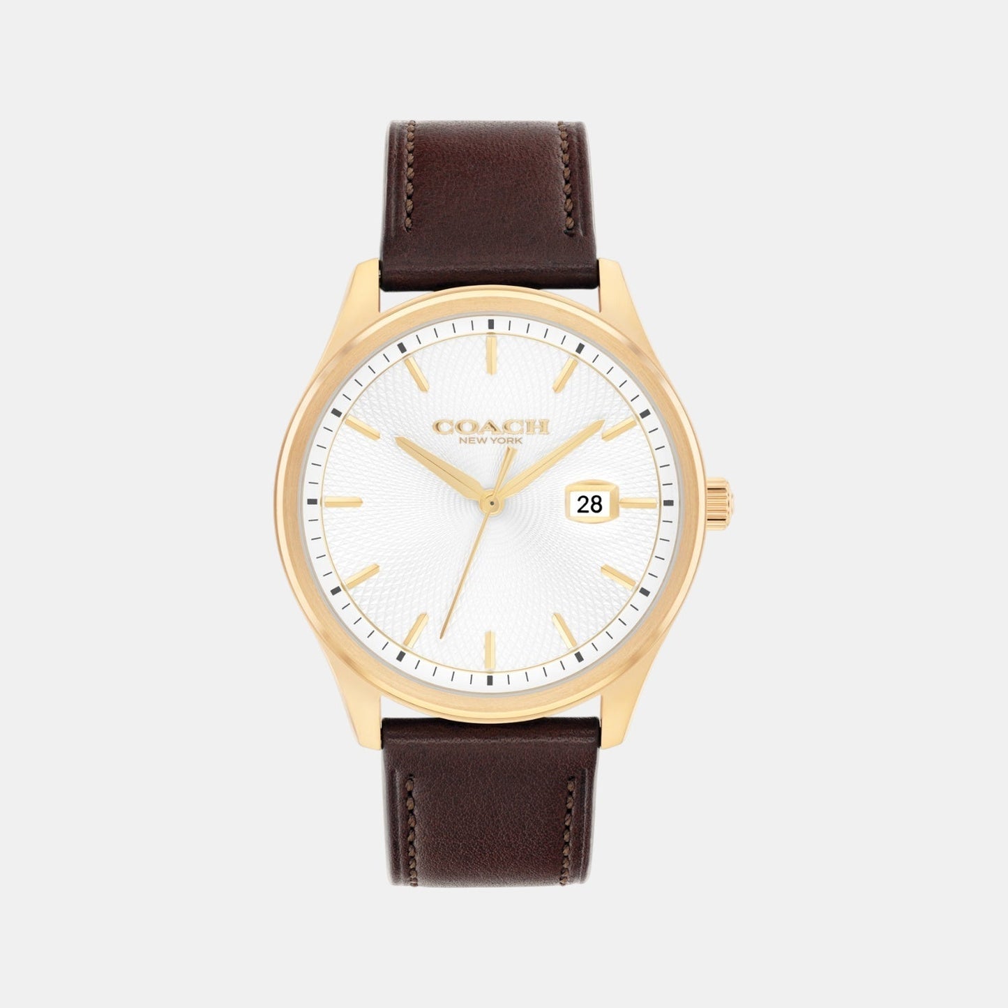 Oliver Men Quartz White Dial Analog Stainless Steel Watch 14602756