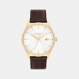 Oliver Men Quartz White Dial Analog Stainless Steel Watch 14602756