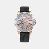 Era Men Automatic Silver Dial Analog Leather Watch 147-L10306