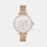 Prime Women Quartz White Dial Analog Stainless Steel Watch 1502663