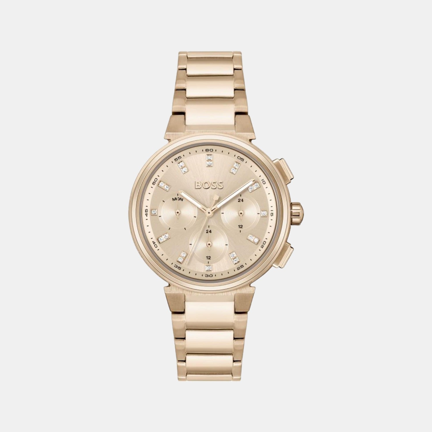 One Women Quartz Pink Dial Analog Stainless Steel Watch 1502678