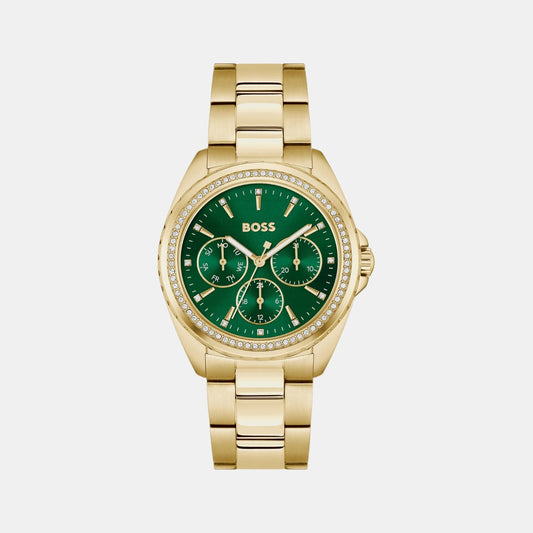 Atea Women Quartz Green Dial Chronograph Stainless Steel Watch 1502714
