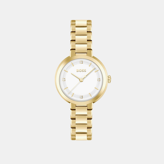 Sena Women Quartz White Dial Analog Stainless Steel Watch 1502758