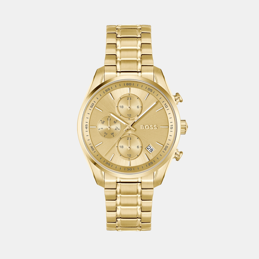 Grand Tour Women Quartz Gold Dial Chronograph Stainless Steel Watch 1502768
