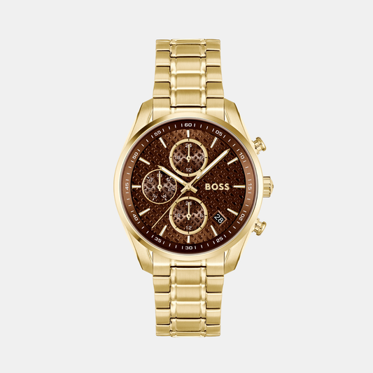 Grand Tour Women Quartz Brown Dial Chronograph Stainless Steel Watch 1502770
