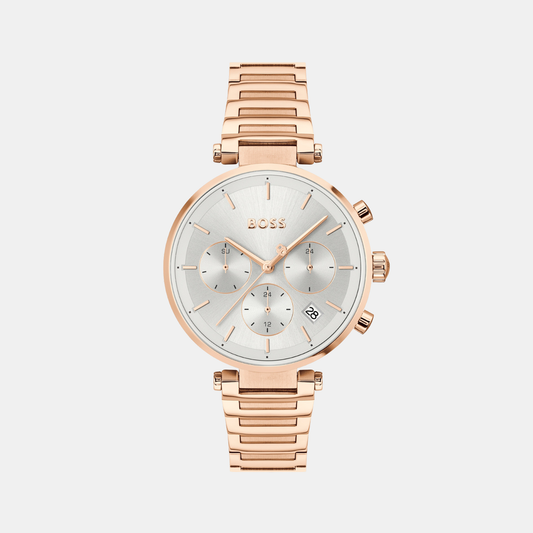 Majesty Sport Women Quartz Silver Dial Chronograph Stainless Steel Watch 1502774