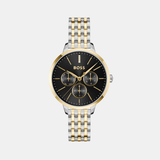 Symphony Le Women Quartz Black Dial Multi-Function Stainless Steel Watch 1502783