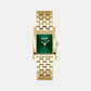 Lucy Qtm Women Quartz Green Dial Analog Stainless Steel Watch 1502785