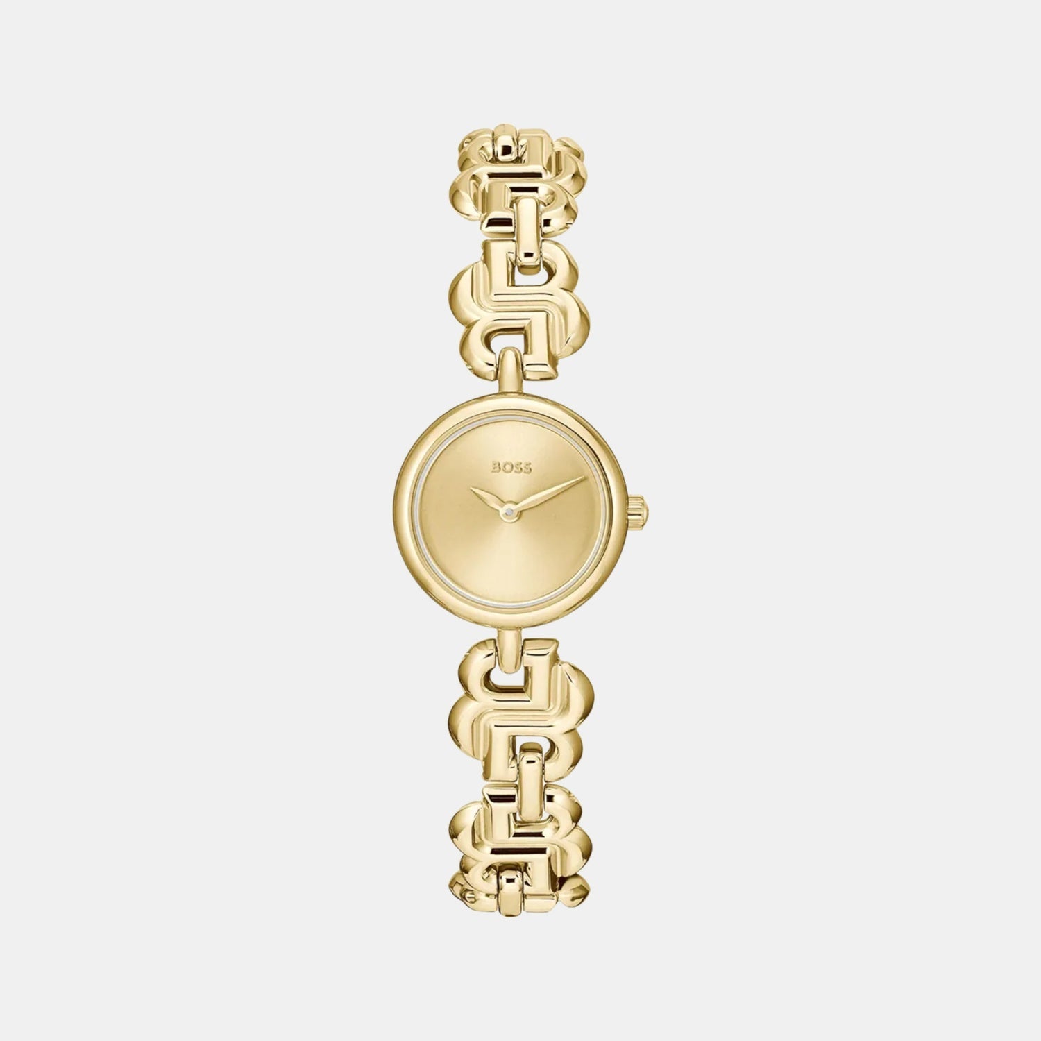 Double B Dressy Women Quartz Gold Dial Analog Stainless Steel Watch 1502794