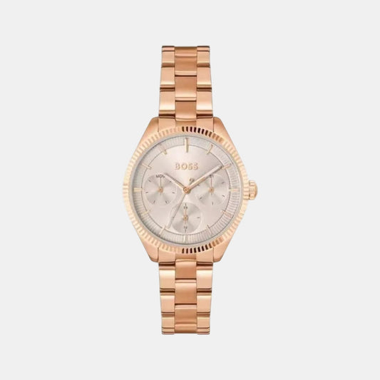 Sage Sport Women Quartz Grey Dial Multi-Function Stainless Steel Watch 1502802