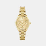 Sage Sport Women Quartz Gold Dial Multi-Function Stainless Steel Watch 1502803
