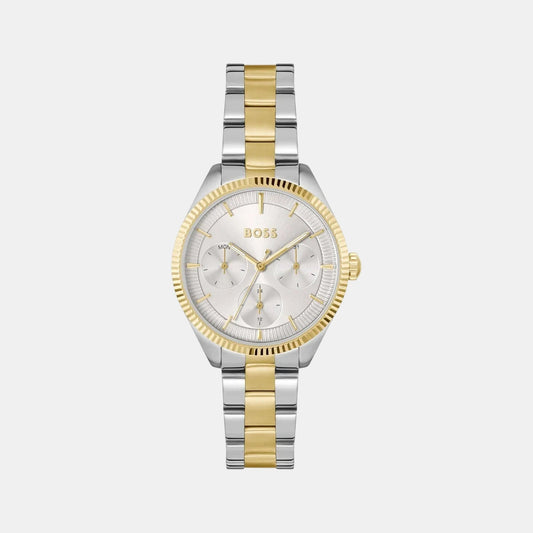 Sage Sport Women Quartz Silver Dial Multi-Function Stainless Steel Watch 1502804
