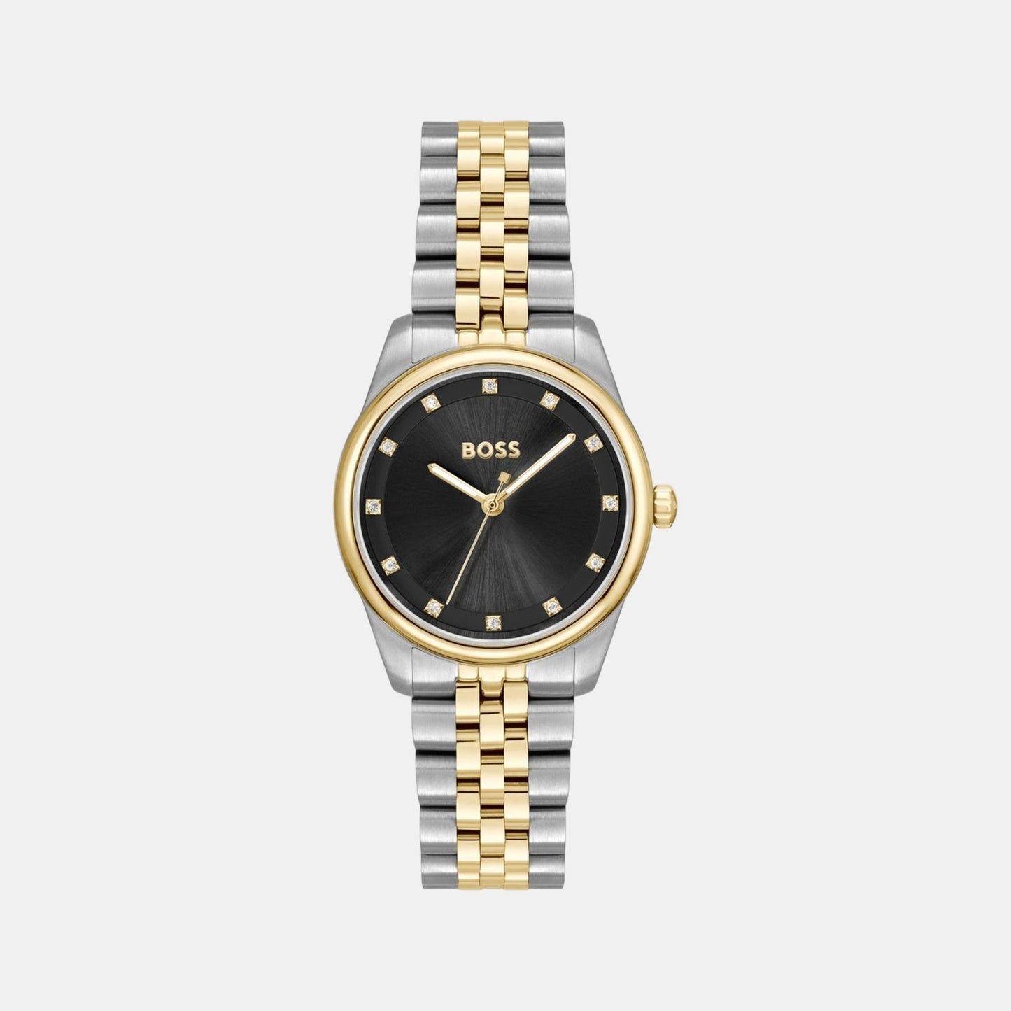 Graceful Precious Women Quartz Black Dial Analog Stainless Steel Watch 1502811