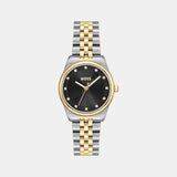 Graceful Precious Women Quartz Black Dial Analog Stainless Steel Watch 1502811