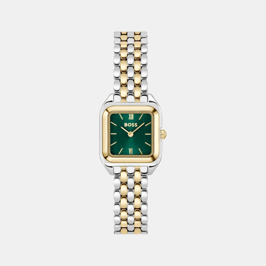 Mae Petite Women Quartz Green Dial Analog Stainless Steel Watch 1502822