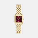 Mae Petite Women Quartz Red Dial Analog Stainless Steel Watch 1502824