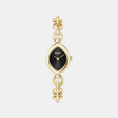 Fiora Women Quartz Black Dial Analog Stainless Steel Watch 1502838