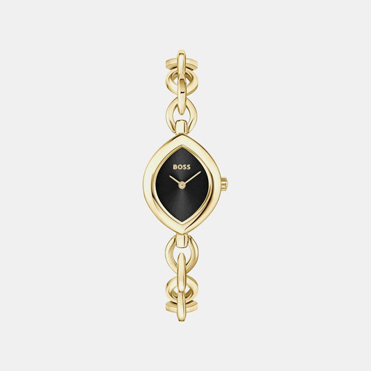 Fiora Women Quartz Black Dial Analog Stainless Steel Watch 1502838