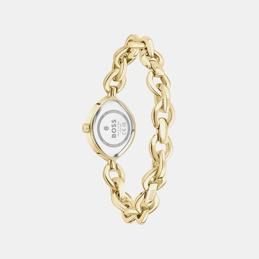 Women Quartz Gold Dial Analog Stainless Steel Watch 1502839