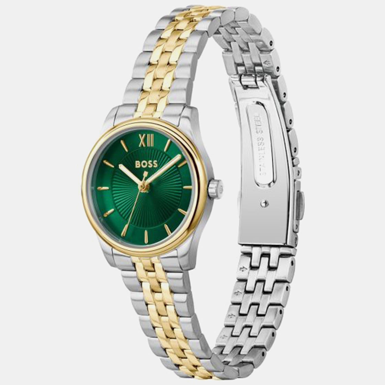 Graceful Mina Women Quartz Green Dial Analog Stainless Steel Watch 1502841