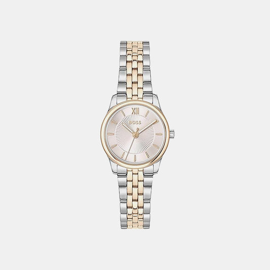 Graceful Mina Women Quartz Pink Dial Analog Stainless Steel Watch 1502842