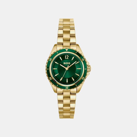 Sage Aqua Women Quartz Green Dial Analog Stainless Steel Watch 1502849