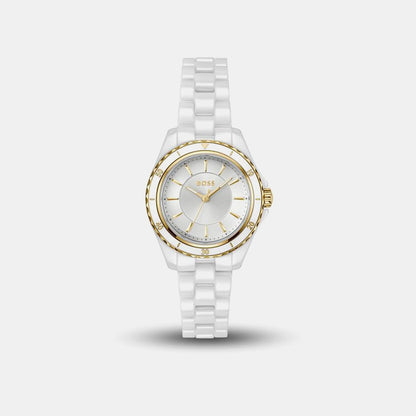 Sage Aqua Men Quartz White Dial Analog Ceramic Watch 1502850