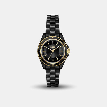 Sage Aqua Men Quartz Black Dial Analog Ceramic Watch 1502851